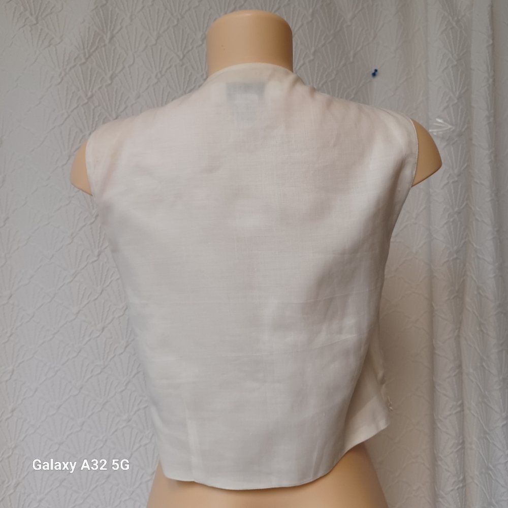Ravel Women Vest White and Black Textured Fabric Size M - Picture 11 of 16